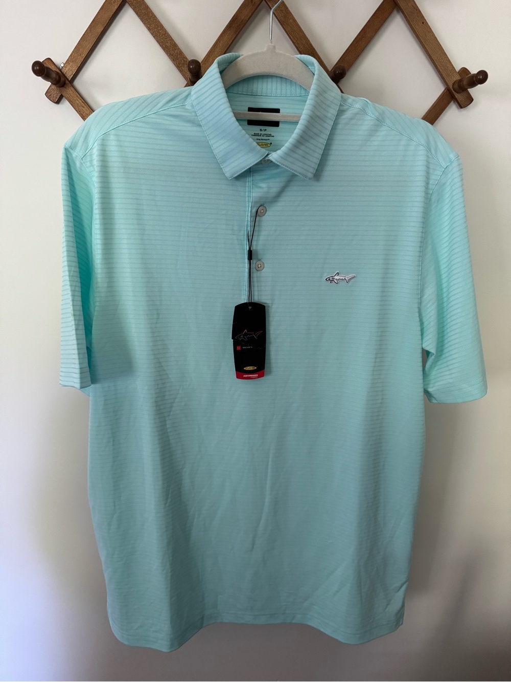 NWT Greg Norman Turquoise Polo